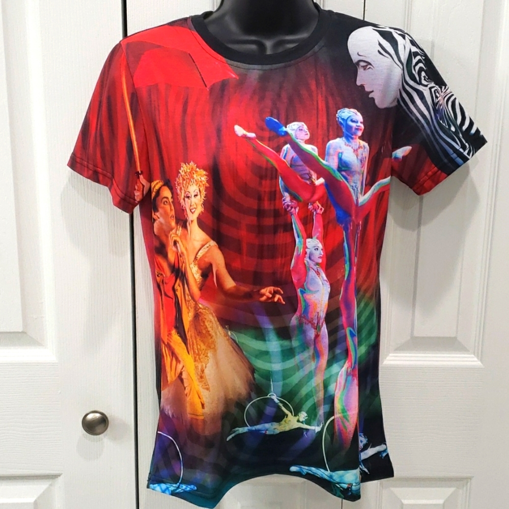 Cirque du Soleil Ladies small Acrobat prunt tee